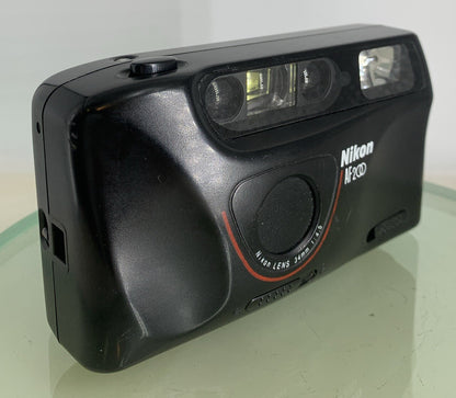NIKON AF 200 COMPACT POINT AND SHOOT VINTAGE FILM CAMERA BLACK TESTED - 8260