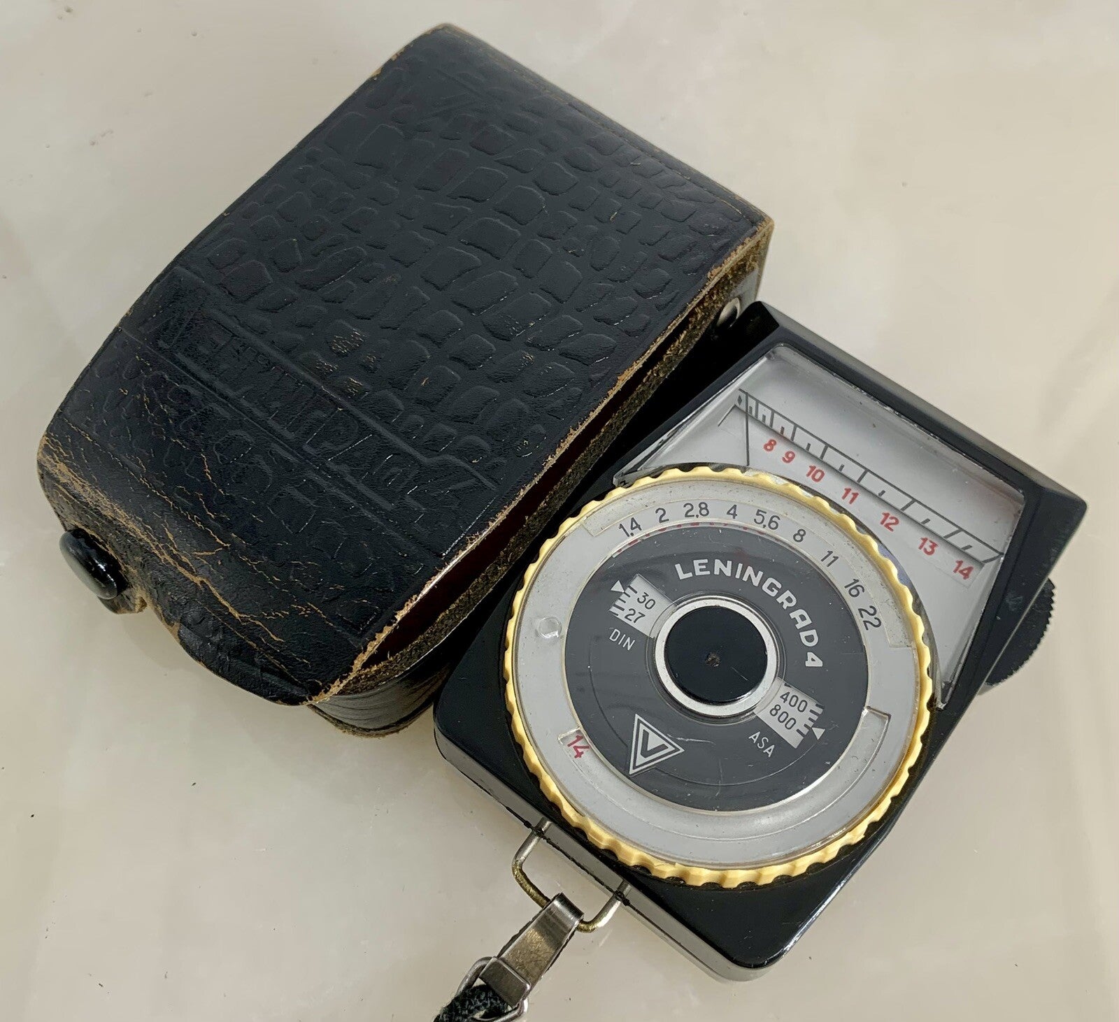 Leningrad 4 Exposure Light Meter + Case & Opal Panel For Vintage Camera - 5570