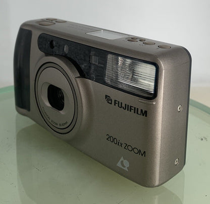 FujiFilm Fotonex 200ix Zoom POINT AND SHOOT FILM CAMERA SILVER TESTED - 8422