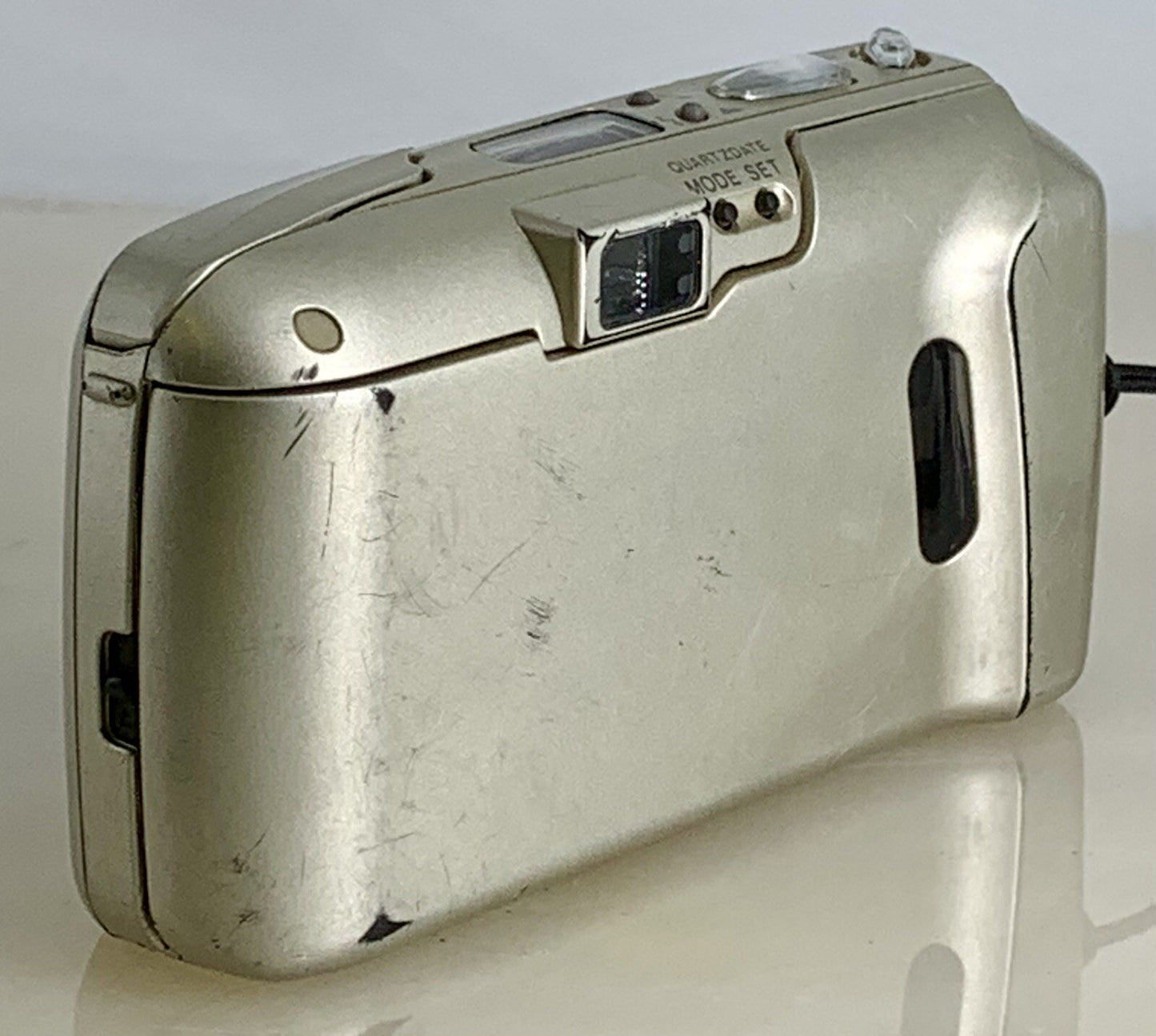 Olympus mju ii Zoom 80 35mm Ultra Compact Camera Beige All Weather  Working #855
