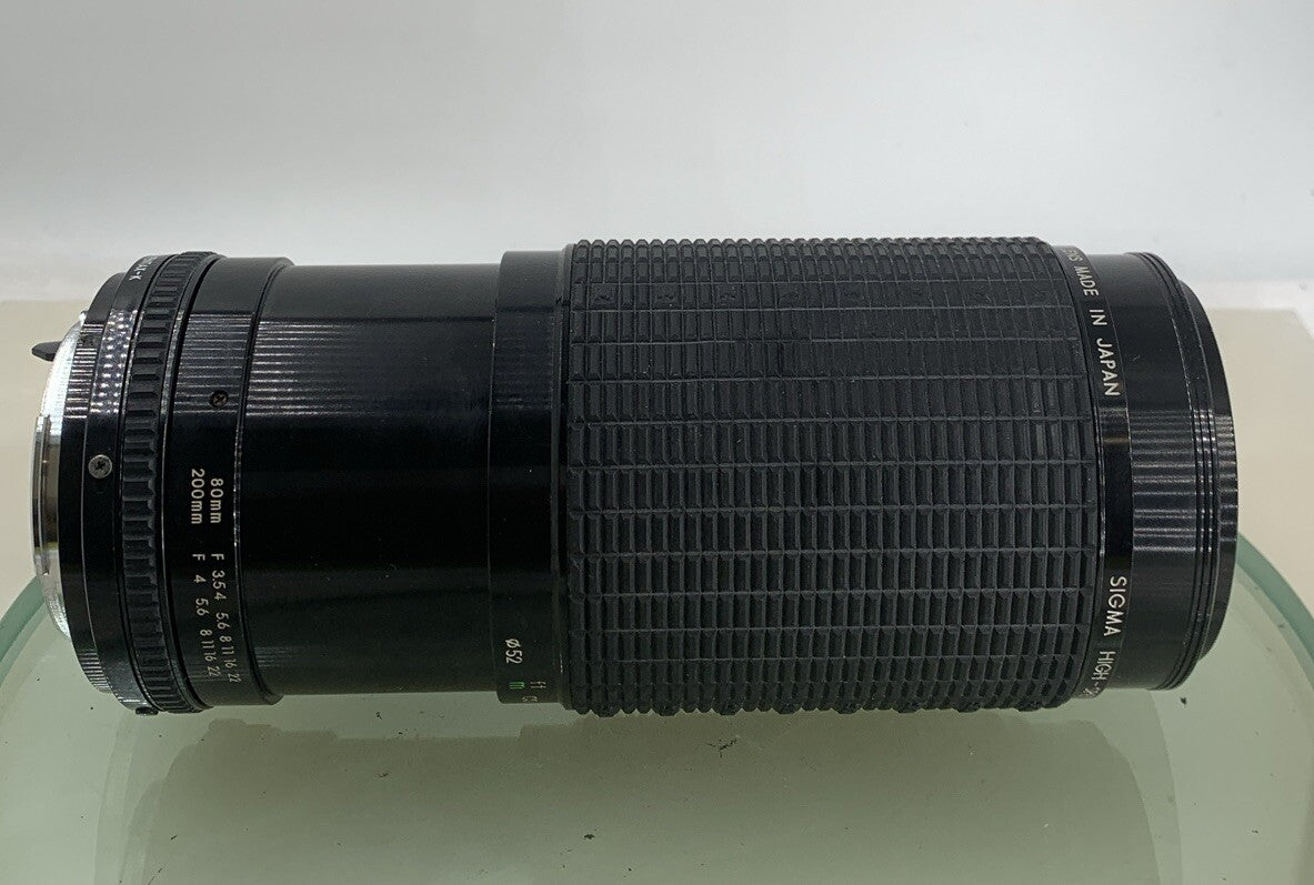 Sigma High-Speed Zoom 80-200mm 3.5-4 - Nikon LENS FOR CAMERA BLACK TESTED - 4282