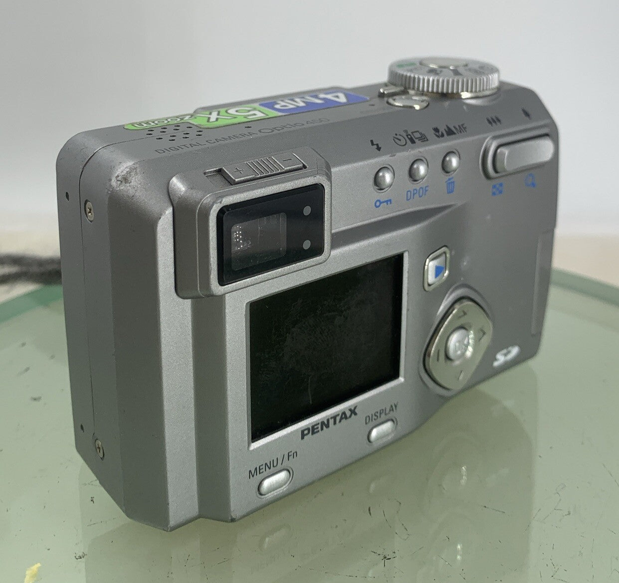 Pentax Optio 450 Digital Camera. 4.0MP, 5 x Zoom SILVER NO CARD TESTED - 4314