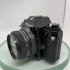 Nikon EM SLR 35mm Film Camera + 28mm 1:2.8 Lens (SUNACTION AUTO) TESTED 161