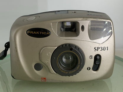 PRAKTICA SPORT SP301 Compact Point & Shoot 35mm Camera Silver TESTED - 8251
