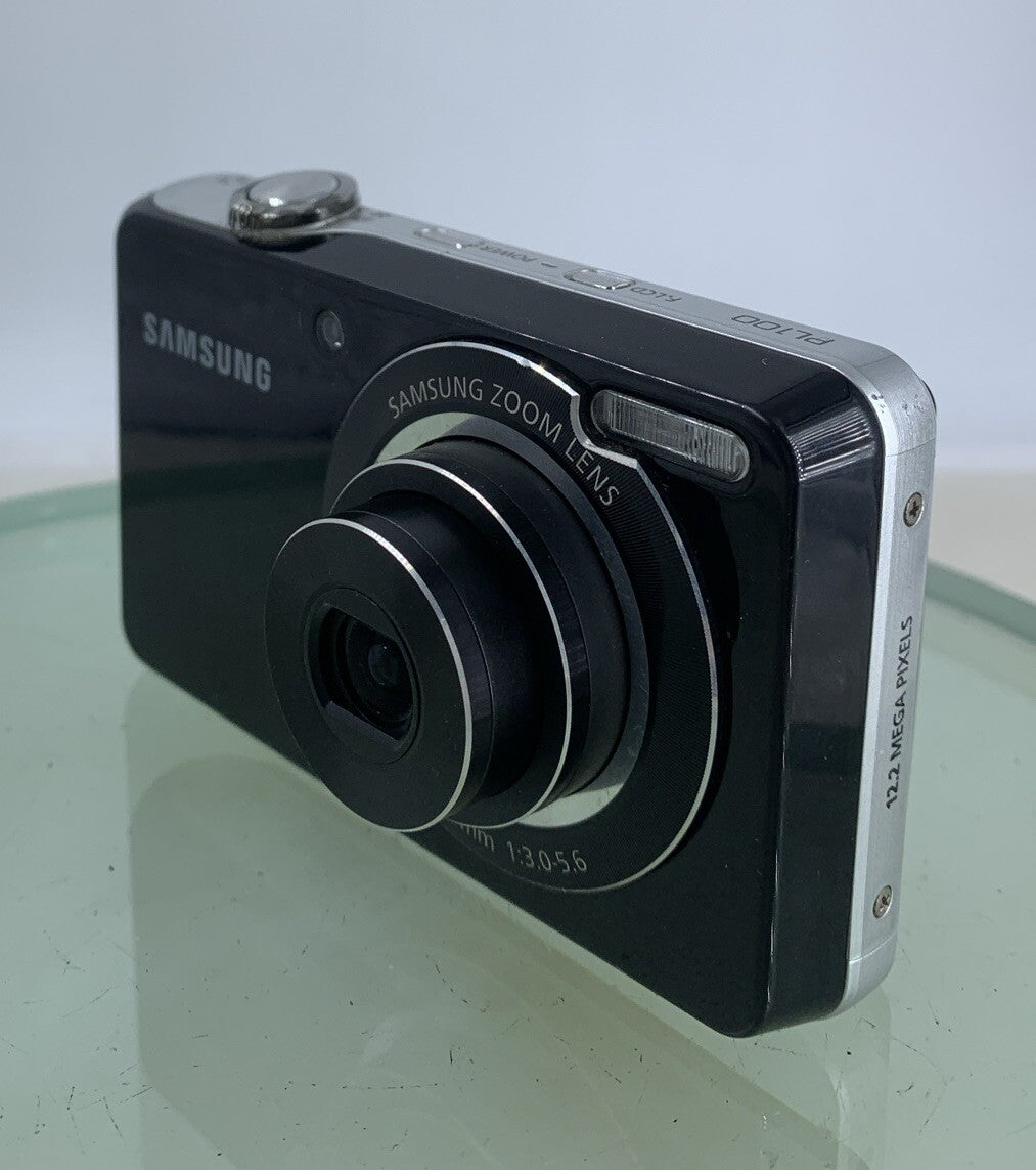 Samsung Digital Camera PL100 12.2MP Selfie Screen Black +WIRE+BAG TESTED - 6132
