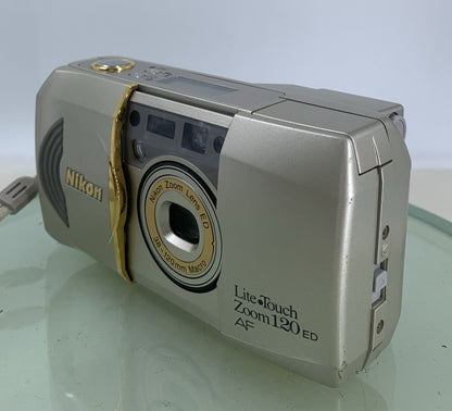 Nikon Lite Touch Zoom 120 AF SILVER COMPACT FILM & SHOOT CAMERA TESTED - 6642
