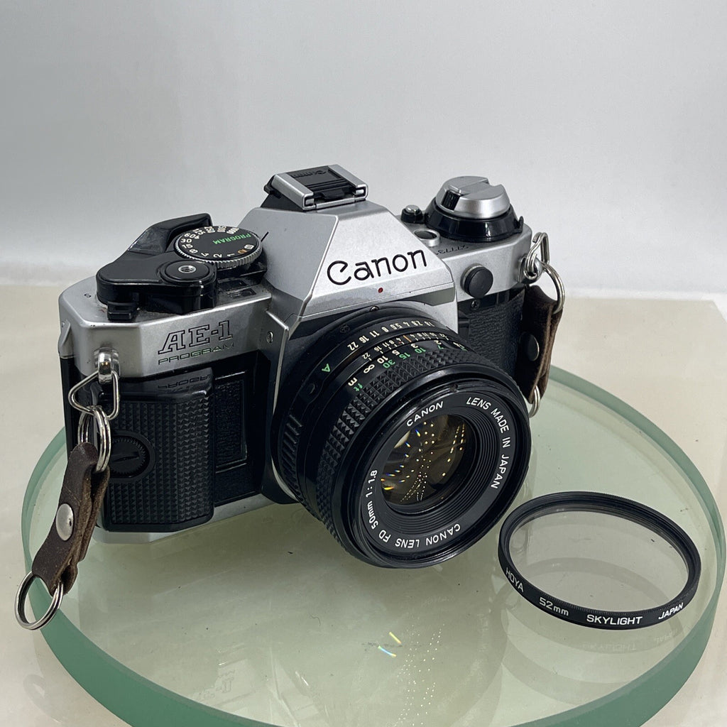 Canon AE-1 Program 35mm SLR Film Manual Camera + Canon 50mm F/1.8 FD Lens +# 4761