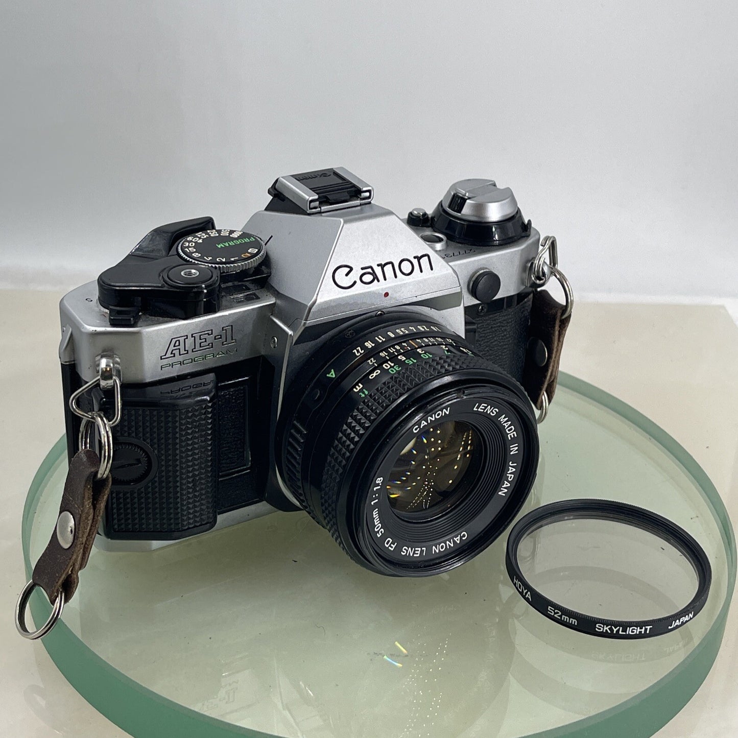 Canon AE-1 Program 35mm SLR Film Manual Camera + Canon 50mm F/1.8 FD Lens +# 4761