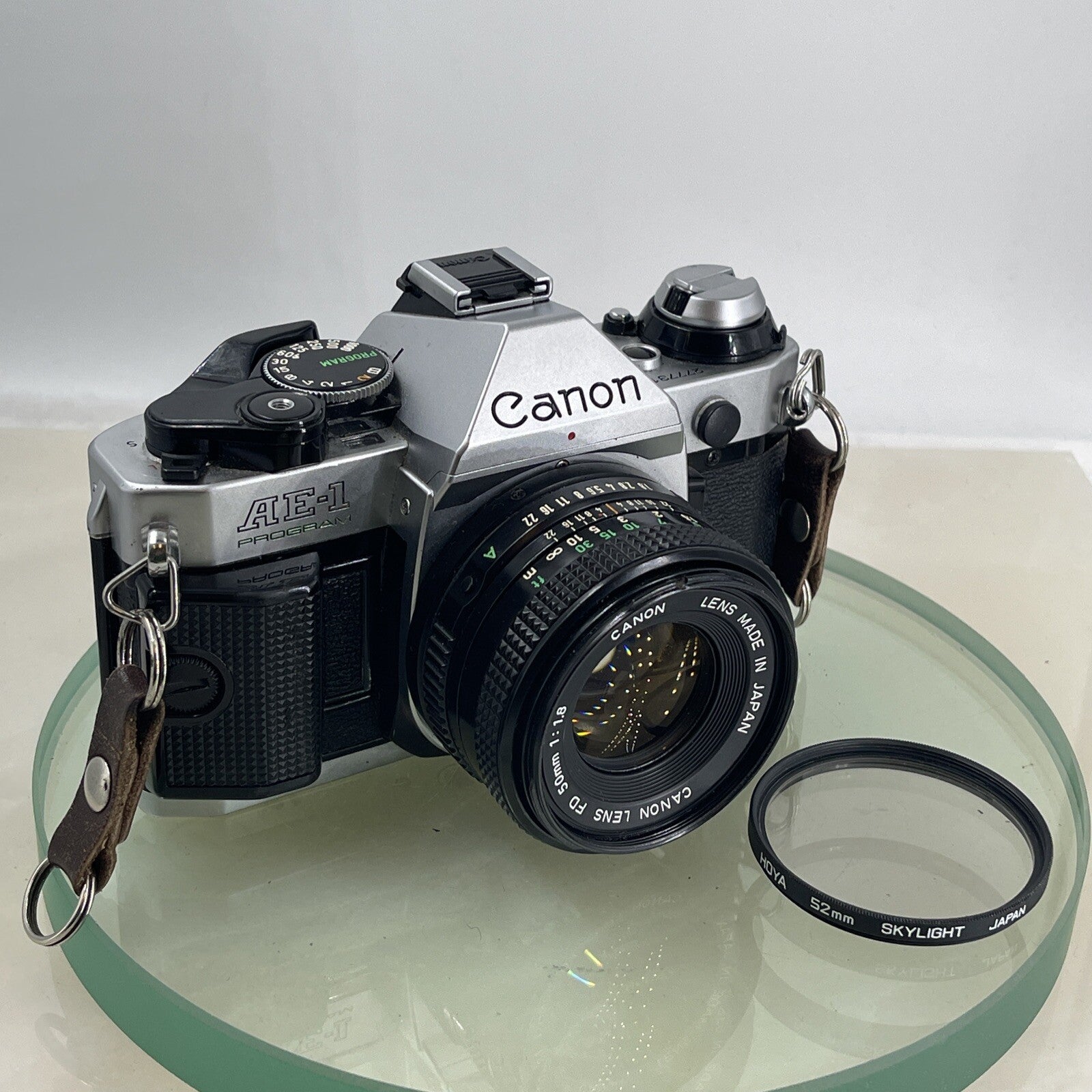 Canon AE-1 Program 35mm SLR Film Manual Camera + Canon 50mm F/1.8 FD Lens +# 4761