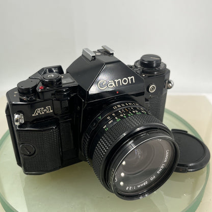 BEAUTIFUL Canon A-1 35mm SLR Camera Body+ FD 50mm f/2.8 FULLY WORKING #8750