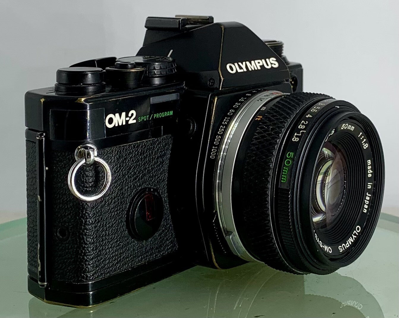 Olympus OM-2 Spot / Program SLR Camera+Olympus Zuiko  50mm f1.8 TESTED+ BOOK#3552