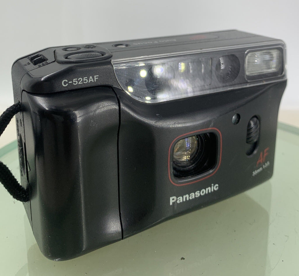 Panasonic C-525AF 35mm Film Point and Shoot Camera Black Tested - 3190