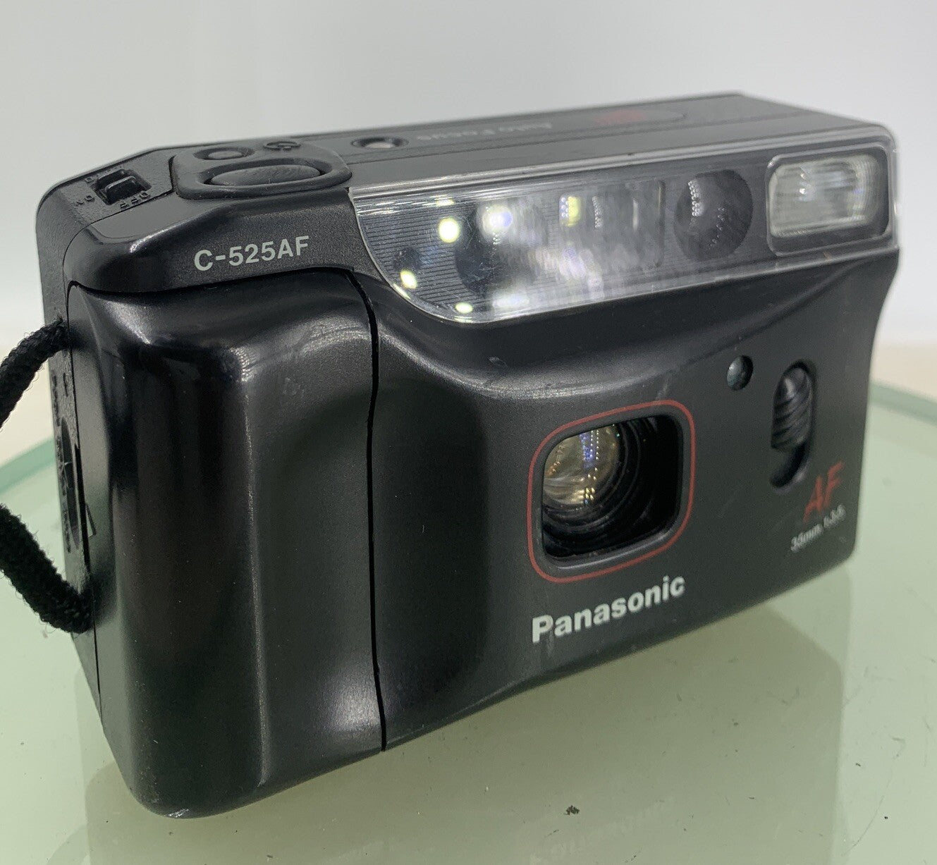 Panasonic C-525AF 35mm Film Point and Shoot Camera Black Tested - 3190