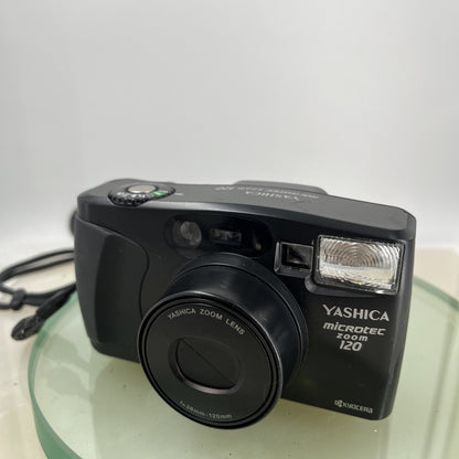 Yashica Microtec Zoom 120 analoge Point&Shoot 35mm Camera TESTED With Case 4012