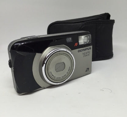 OLYMPUS NEWPIC ZOOM 90 QUARTZ DATE APS FILM CAMERA TESTED + CASE  #2885
