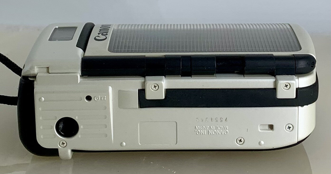 Canon Sure Shot Del Sol 35mm Film Point&Shoot Camera White Tested Solar Powered7