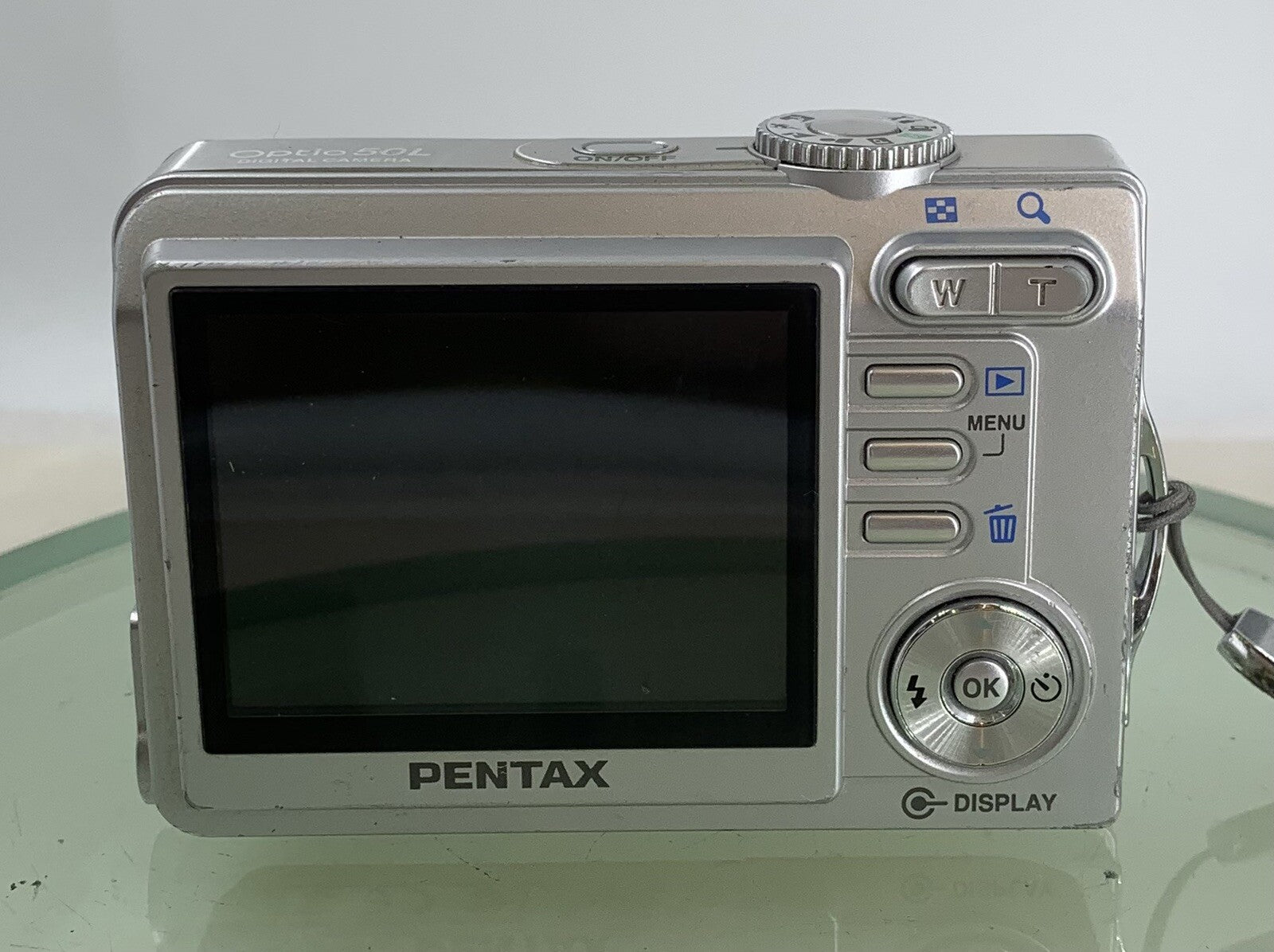 Pentax Optio 50L 5.0MP Compact Digital Camera + WIRE SILVER TESTED - 8734