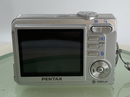 Pentax Optio 50L 5.0MP Compact Digital Camera + WIRE SILVER TESTED - 8734