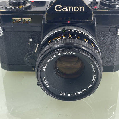 Canon EF SLR Film Camera with 50mm f1.8 lens S.C TESTED WORKS AS IT SHOULD  #4729