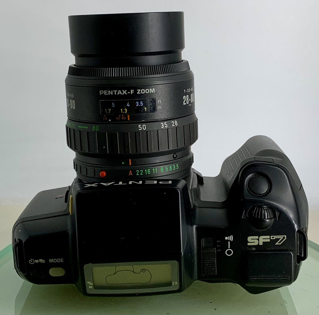 PENTAX SF-7 CAMERA + PENTAX-F ZOOM 28-80MM F3.5-4.5 LENS + TESTED-3458