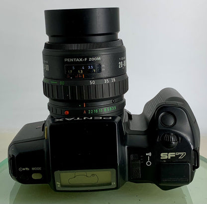 PENTAX SF-7 CAMERA + PENTAX-F ZOOM 28-80MM F3.5-4.5 LENS + TESTED-3458