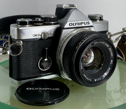 Olympus OM-2N MD 35mm Film SLR Manual Camera Olympus AUTO S50mm F/1.8 Zuiko Lens0