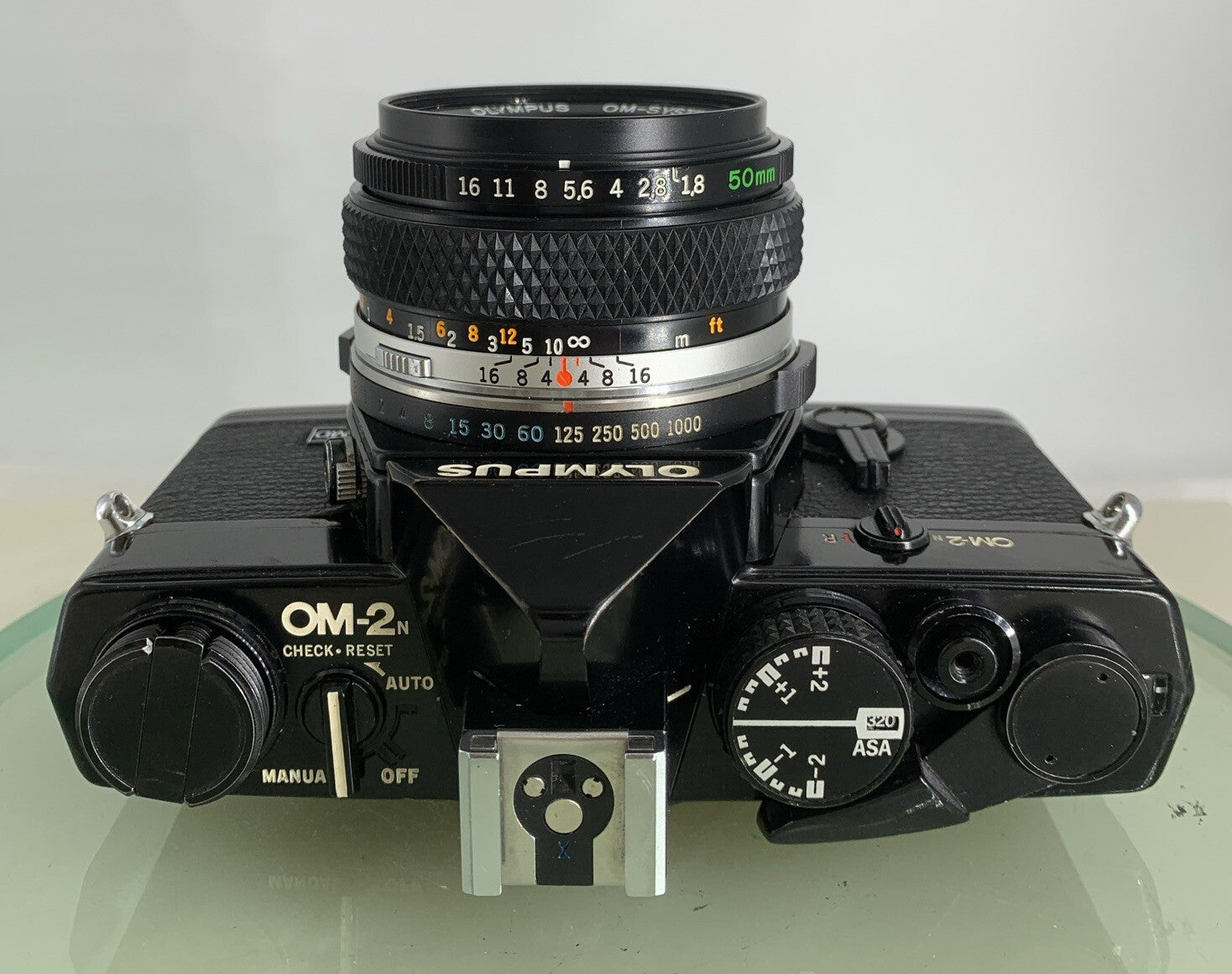 Olympus OM-2n Black - 35mm SLR Film Camera + 50mm f/1.8 Lens-Tested & Working1497