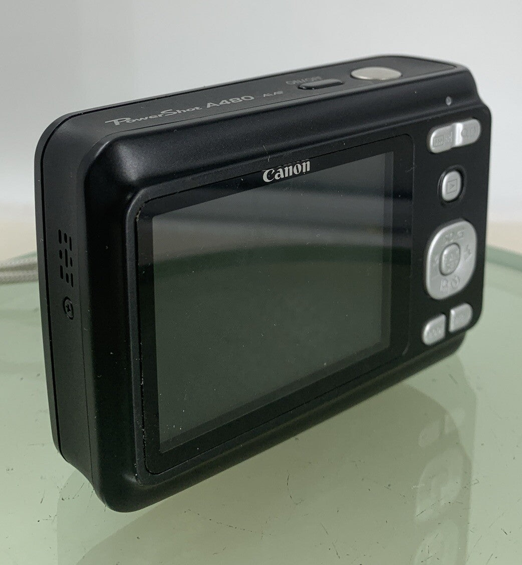 Canon PowerShot A480 10.0MP Digital Camera BLACK NO CHARGER NO CARD TESTED - 1594