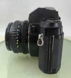 PENTAX P30 50mm DIGITAL SLR with COSINA Zoom lens BLACK WITH BAG - TESTED - 9374