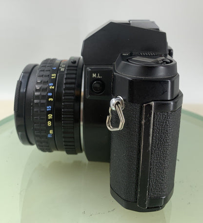 PENTAX P30 50mm DIGITAL SLR with COSINA Zoom lens BLACK WITH BAG - TESTED - 9374