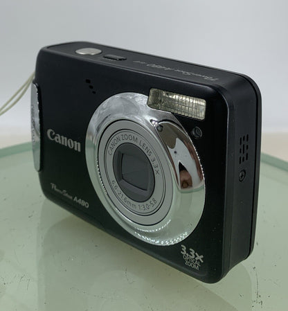 Canon PowerShot A480 10.0MP Digital Camera BLACK NO CHARGER NO CARD TESTED - 1592
