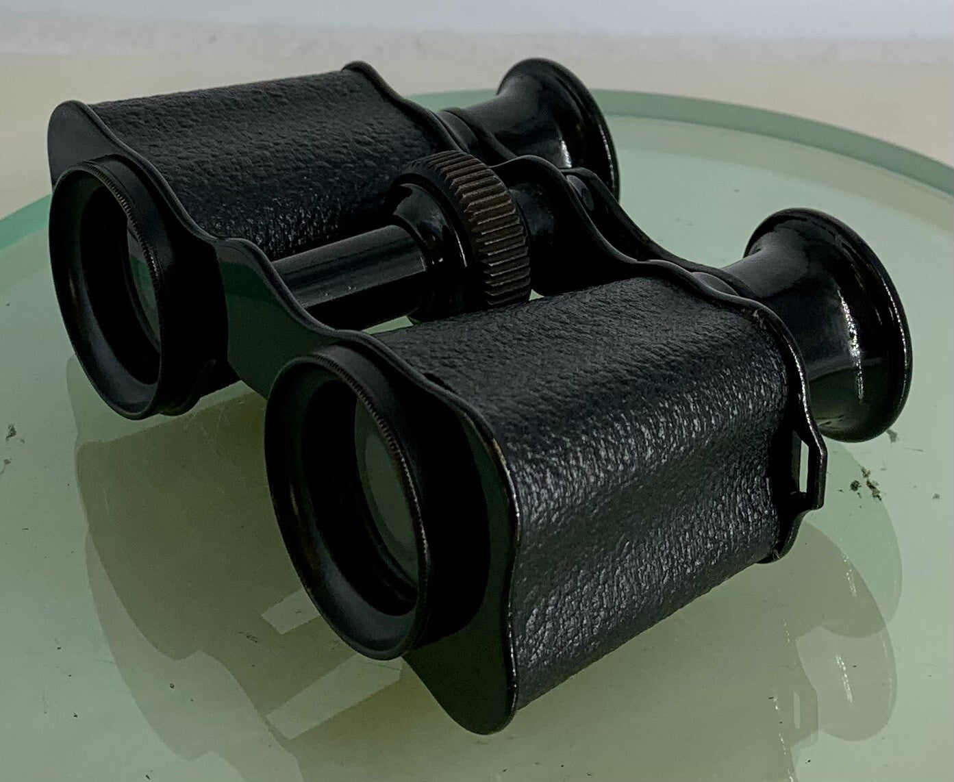 Old Vintage Dumont Binocular+All Black With Leather Case+Good Condition - 3562