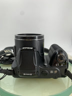 Nikon COOLPIX L810 16.1MP 26X COMPACT Digital Camera BLACK + WIRE TESTED - 9046
