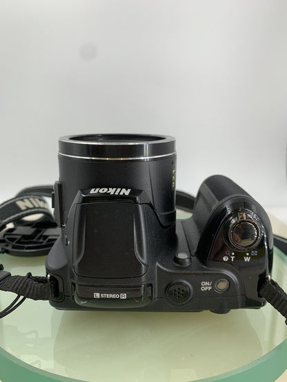 Nikon COOLPIX L810 16.1MP 26X COMPACT Digital Camera BLACK + WIRE TESTED - 9046