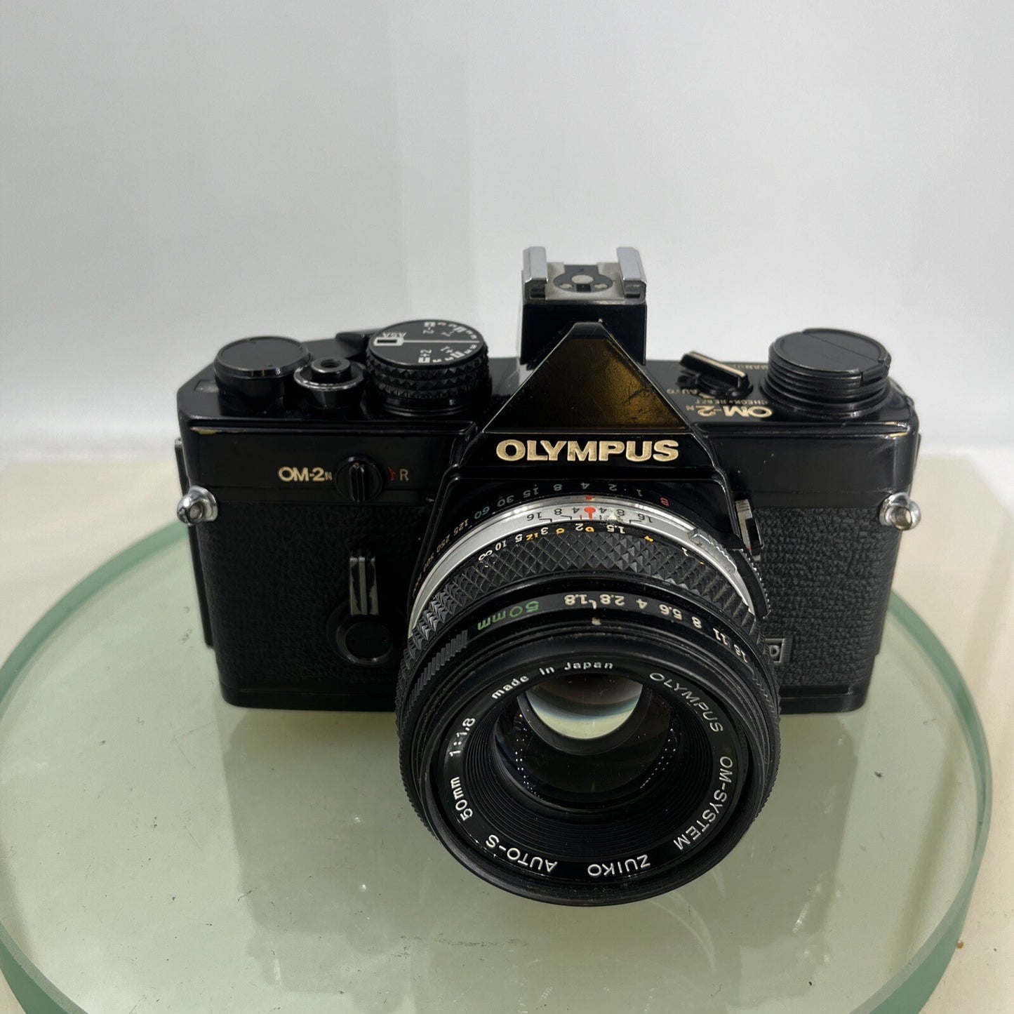 Olympus OM-2n Black - 35mm SLR Film Camera + 50mm f/1.8 Lens-Tested & Working87910
