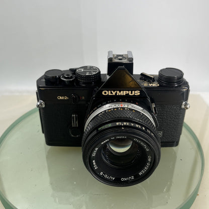 Olympus OM-2n Black - 35mm SLR Film Camera + 50mm f/1.8 Lens-Tested & Working87910