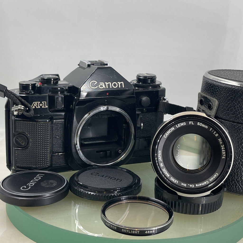 BEAUTIFUL Canon A-1 35mm SLR Camera Body+ FD 50mm f/1.8 FULLY WORKING #9190