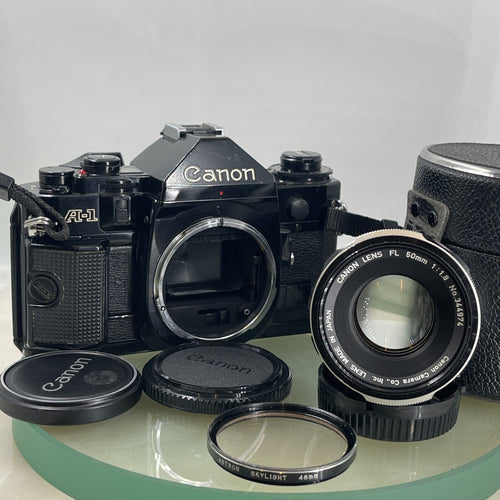 BEAUTIFUL Canon A-1 35mm SLR Camera Body+ FD 50mm f/1.8 FULLY WORKING #9190