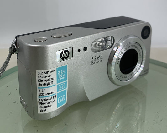 HP Photosmart M307 3.2MP Compact Digital Camera SILVER NO SDCARD TESTED - 4380