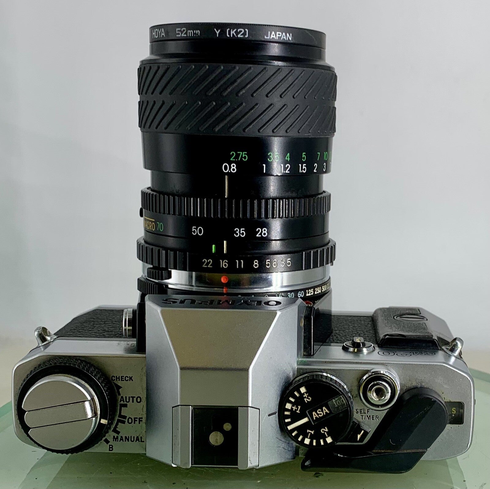 Olympus Om20 35mm slr film camera + Miranda 28-70mm 1:3.5-4.8 Lens TESTED #3467