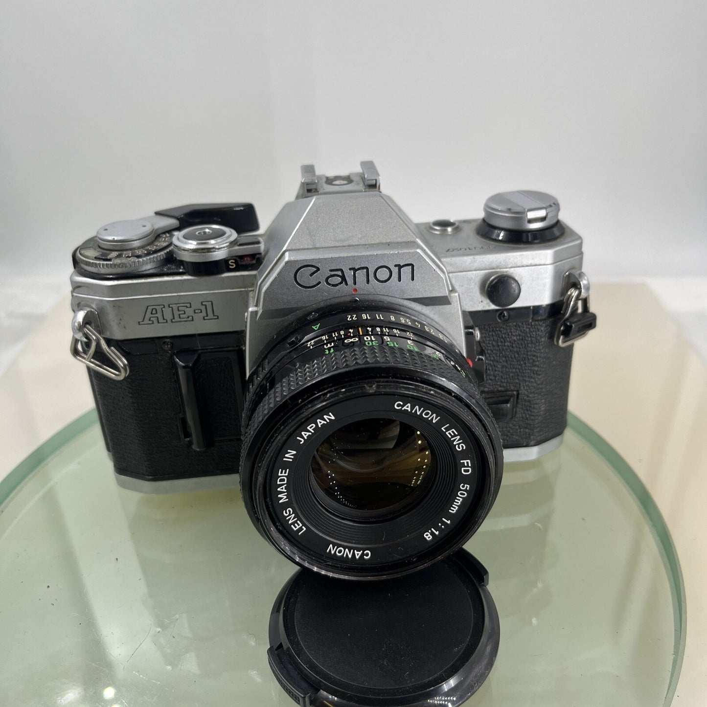 Canon AE-1  35mm SLR Film Manual Camera + Canon 50mm F/1.8 FD Lens Like A-1 #7481