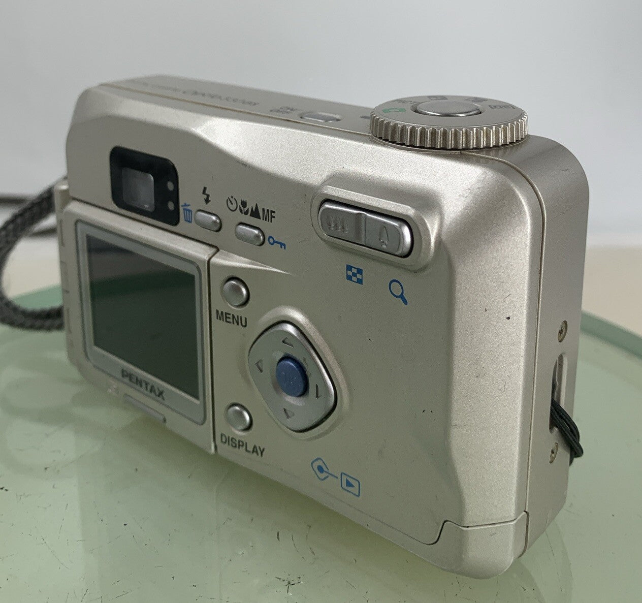 Pentax Optio 330GS Retro Digital Camera 3.2 MP SILVER WITH COVER TESTED - 4156