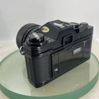 Black Quartz Olympus OM10 35mm SLR Camera Olympus 35-70mm Manual Adapter TESTED3