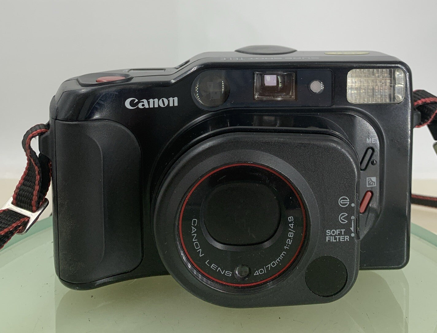 Canon Sure Shot Tele 35mm Film Point and Shoot Camera BLACK TESTED - 6421