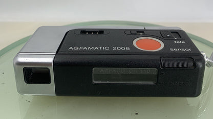 AGFAMATIC 2008 TELE POCKET CAMERA SILVER GOOD CONDITION - NO CASE - TESTED -1051