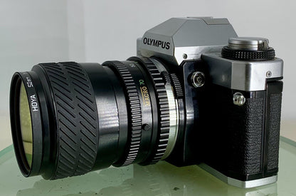 Olympus Om20 35mm slr film camera + Miranda 28-70mm 1:3.5-4.8 Lens TESTED #3466