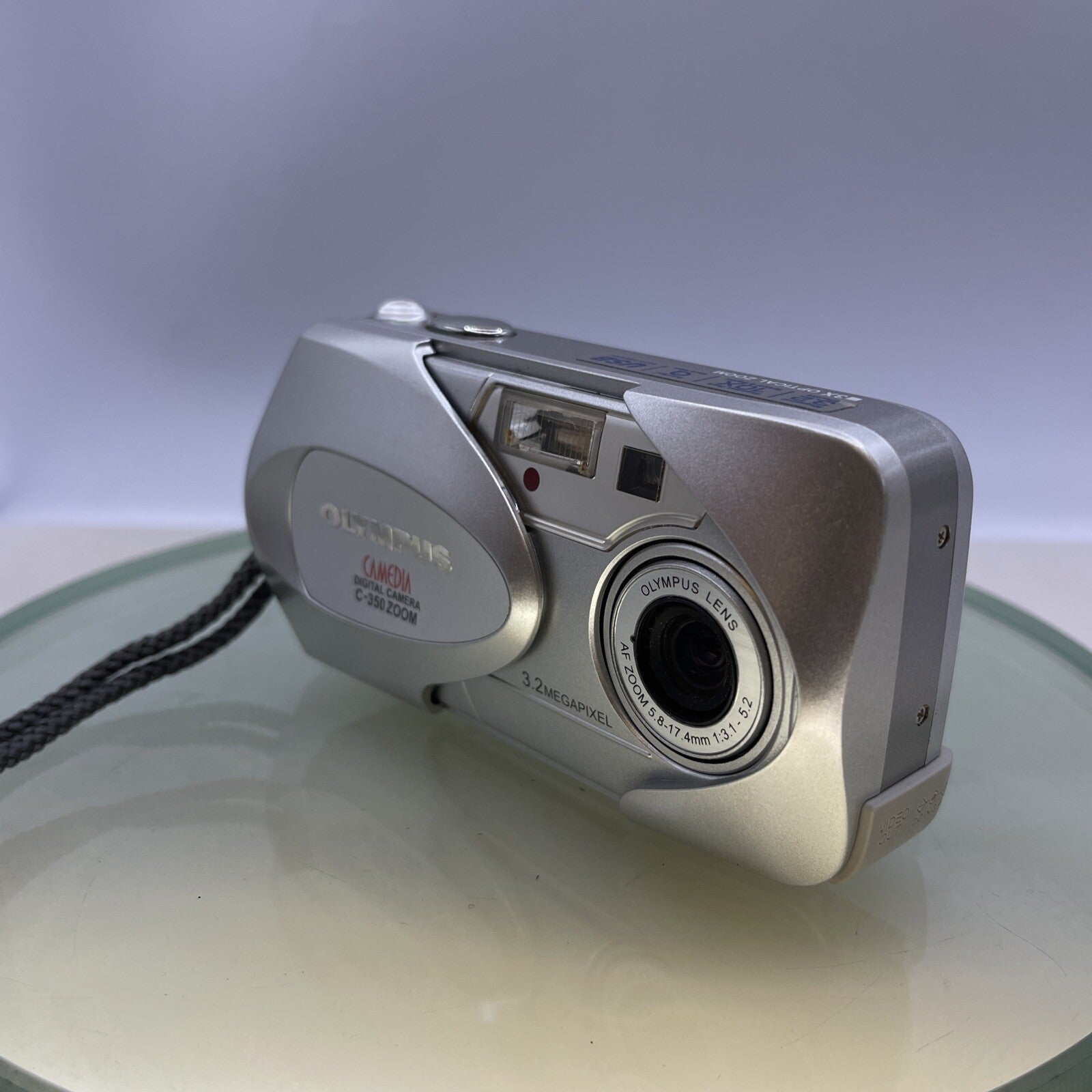 Olympus Camedia C-350 Zoom 3.2MP Compact Digital Camera Silver +64MB XD Card#4424