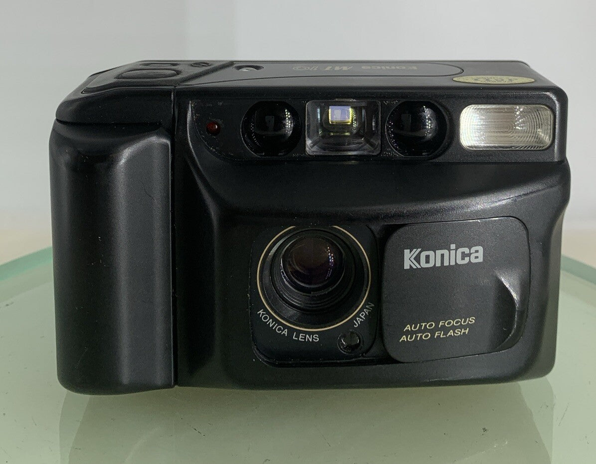 Konica MT-10 35mm Film Point and Shoot Camera Black NO BATTERY - TESTED - 6231