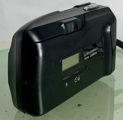 Olympus MJU II 35mm ALL WEATHER FILM CAMERA BLACK WITH COVER TESTED -  #3605