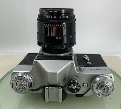 Very Rare ZENIT E VINTAGE POINT AND SHOOT FILM CAMERA SILVER TESTED - 1467